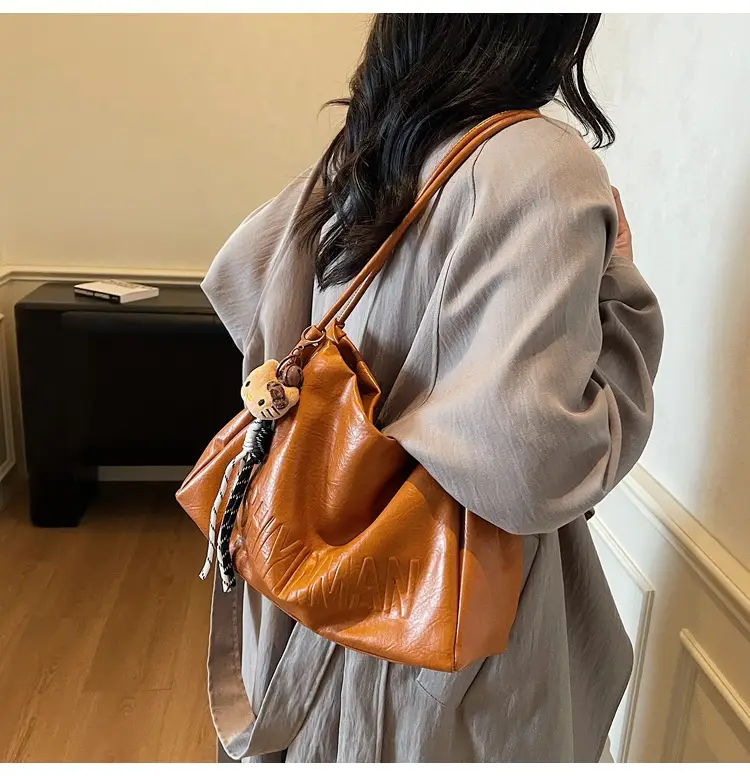 Korean Retro Orange Shoulder Bag for Women 2025 — feature 15