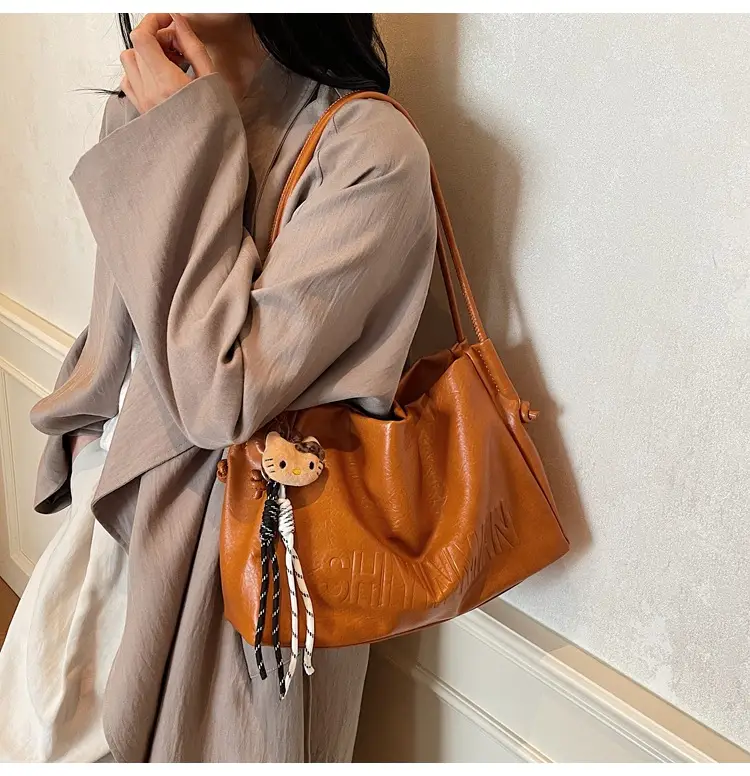 Korean Retro Orange Shoulder Bag for Women 2025 — feature 18