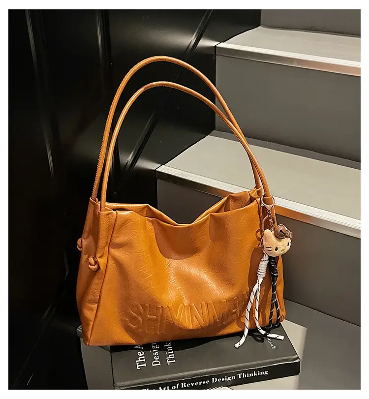 Korean Retro Orange Shoulder Bag for Women 2025 — feature 2