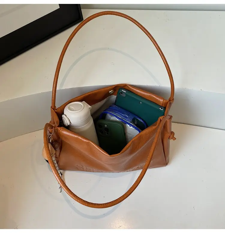 Korean Retro Orange Shoulder Bag for Women 2025 — feature 33