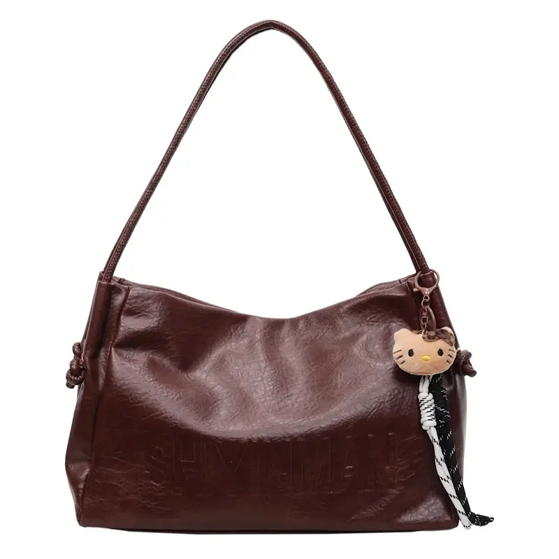 Korean Retro Orange Shoulder Bag for Women 2025