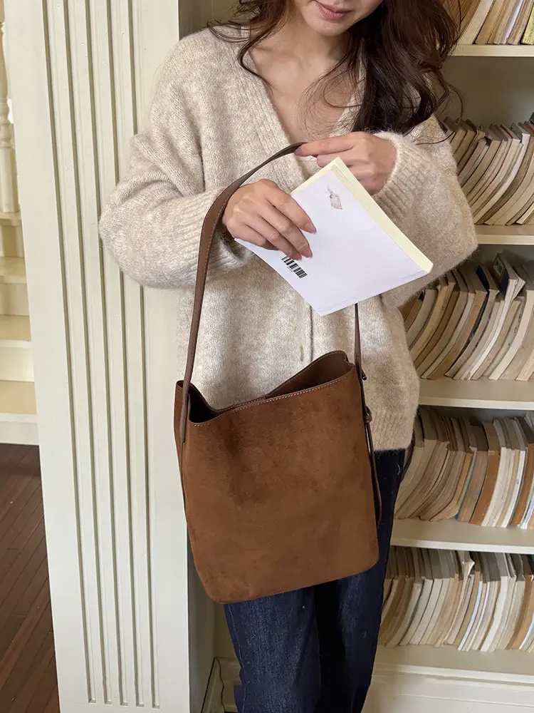Leopard Print Bucket Bags for Women Brown Black — feature 3