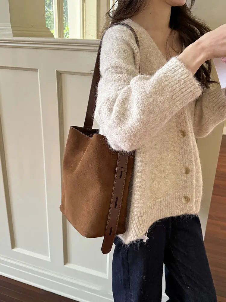 Leopard Print Bucket Bags for Women Brown Black — feature 5