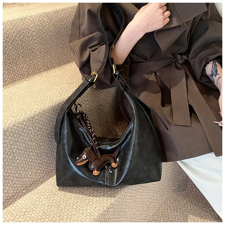 Brown Leather Crossbody Bag for Women Large Capacity — feature 15