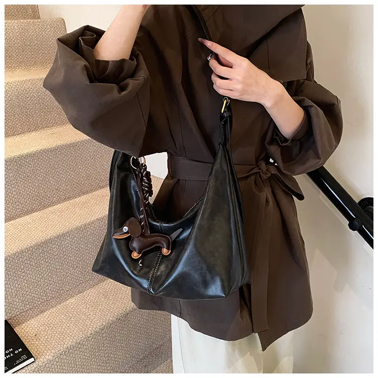 Brown Leather Crossbody Bag for Women Large Capacity — feature 16