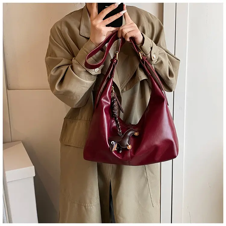 Brown Leather Crossbody Bag for Women Large Capacity — feature 19