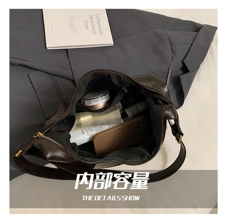 Brown Leather Crossbody Bag for Women Large Capacity — feature 5