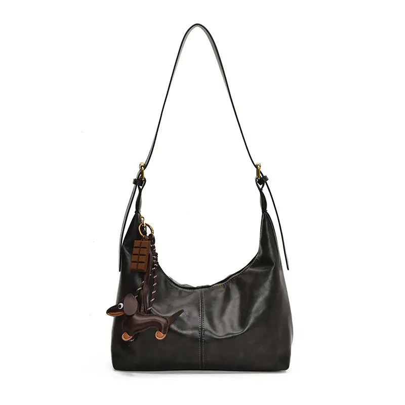 Brown Leather Crossbody Bag for Women Large Capacity