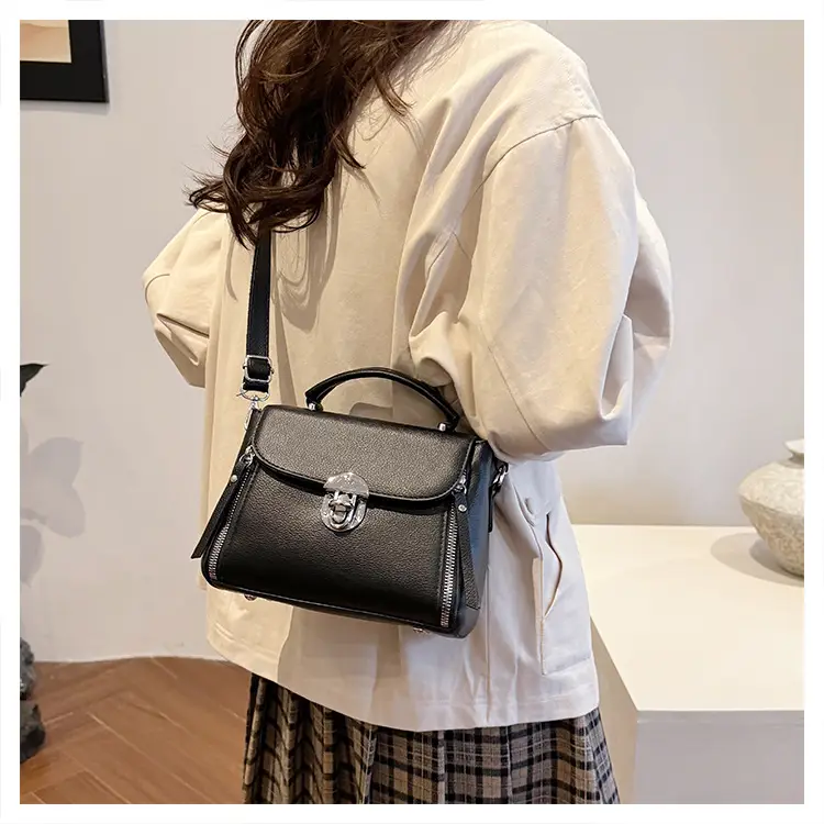 Brown Leather Crossbody Bag for Women with Logo — feature 13