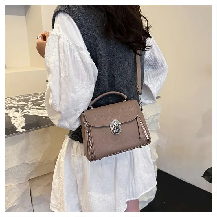 Brown Leather Crossbody Bag for Women with Logo — feature 15