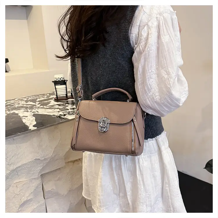 Brown Leather Crossbody Bag for Women with Logo — feature 16