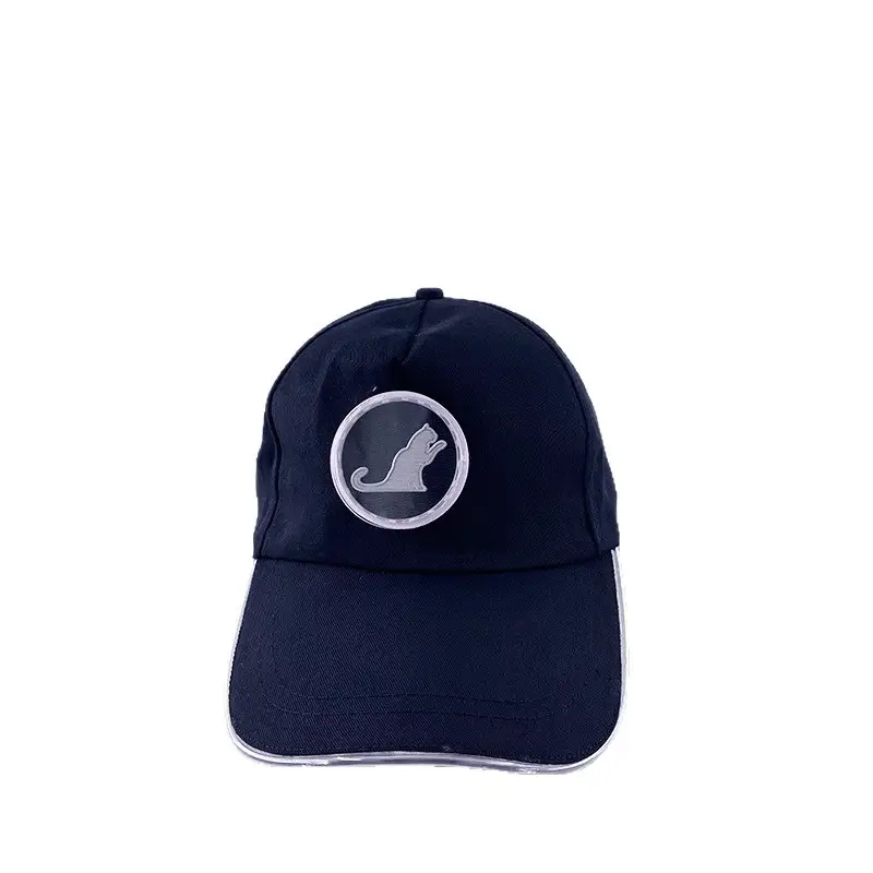 Luminous Red LED Baseball Cap with Logo - Image 19