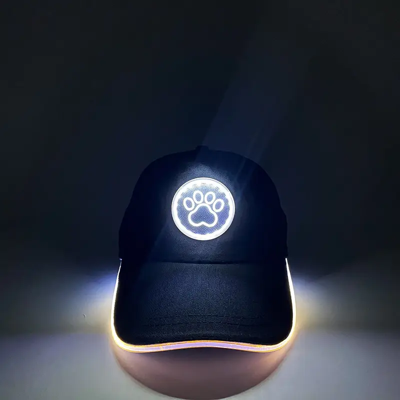 Luminous Red LED Baseball Cap with Logo — feature 12