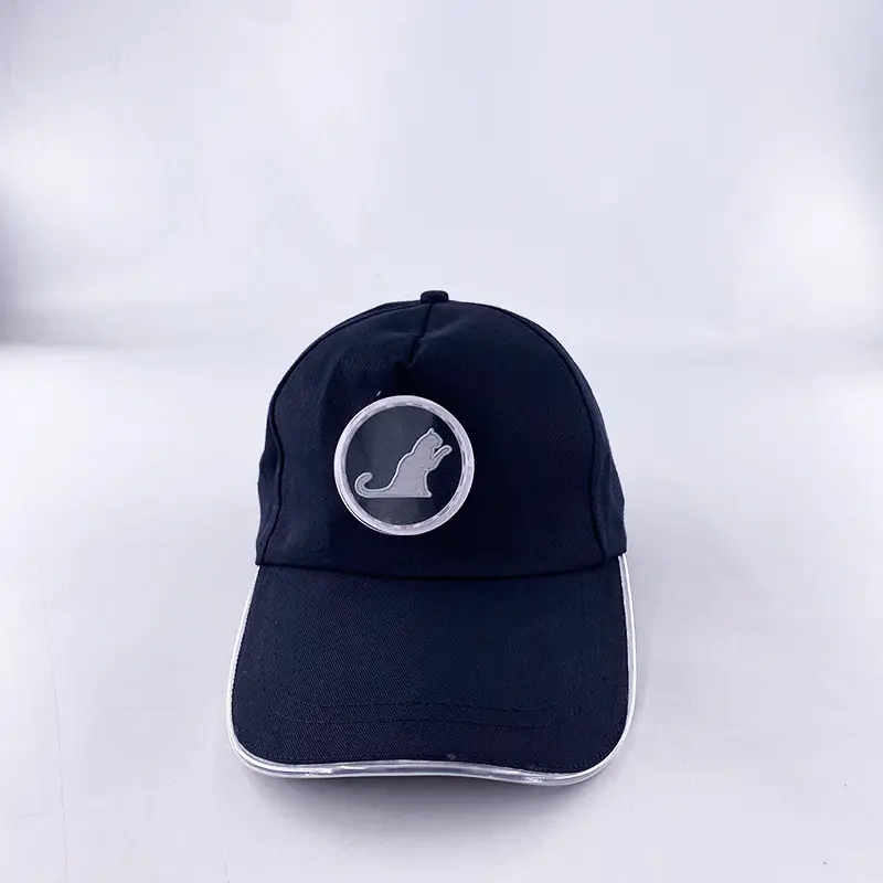 Luminous Red LED Baseball Cap with Logo — feature 27