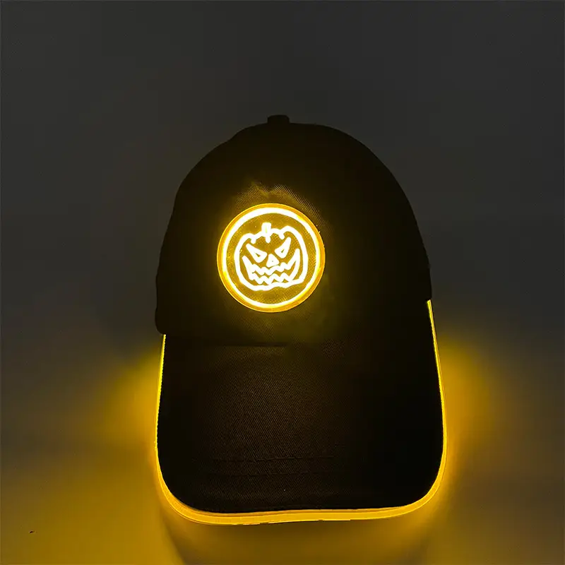 Luminous Red LED Baseball Cap with Logo - Image 3