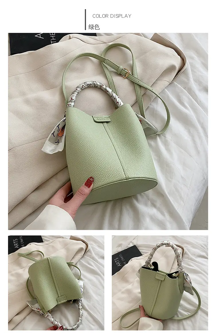 Pink Leather Crossbody Bag with Logo Work — feature 11