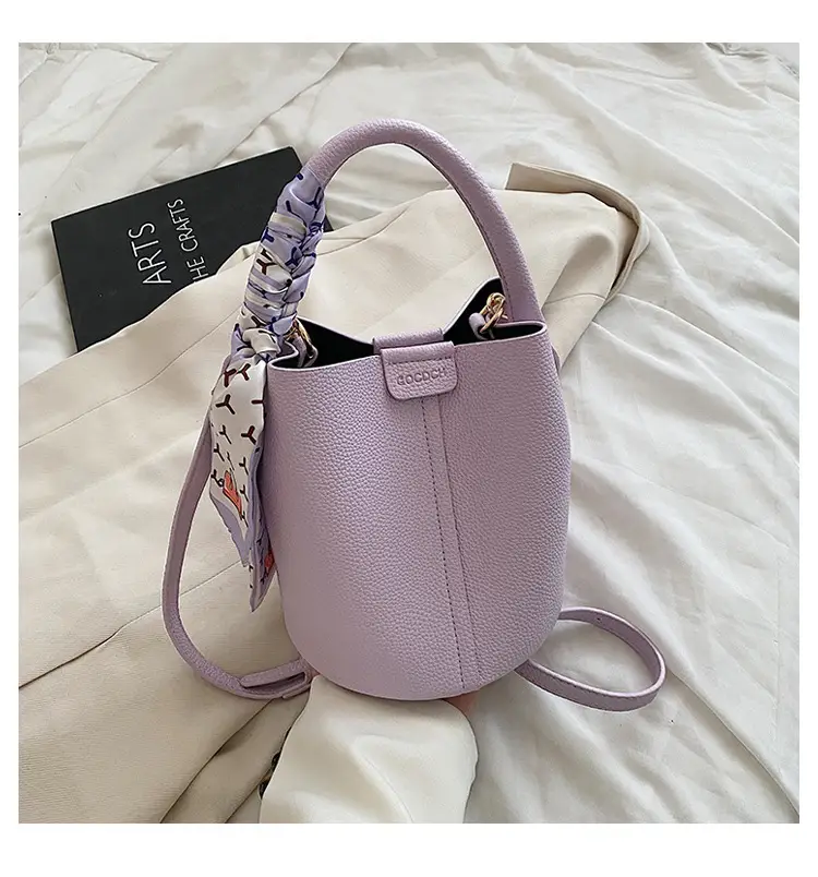 Pink Leather Crossbody Bag with Logo Work — feature 18