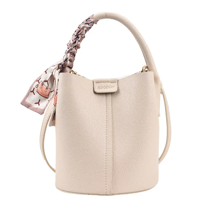 Pink Leather Crossbody Bag with Logo Work - Image 6