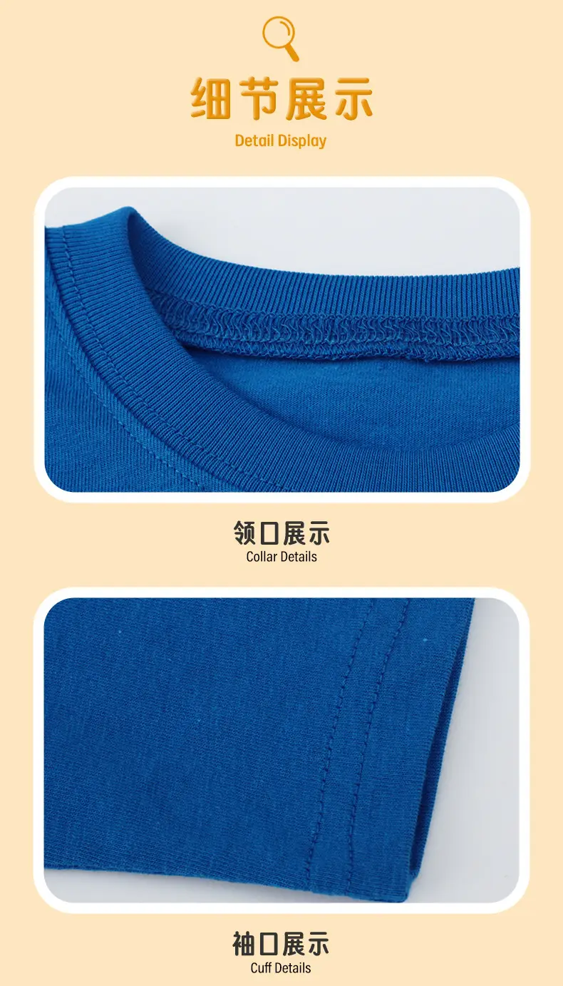Blue Dinosaur Printed Kids Sweatshirt Long Sleeve Round Neck — feature 9
