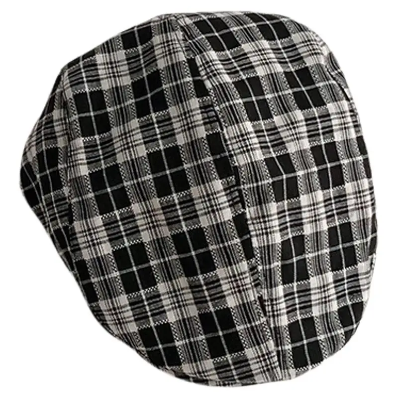 British Plaid Sunshade Hat for Kids Autumn Winter Windproof - Image 9