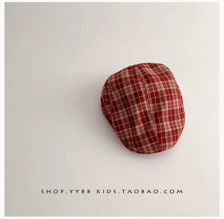 British Plaid Sunshade Hat for Kids Autumn Winter Windproof — feature 16