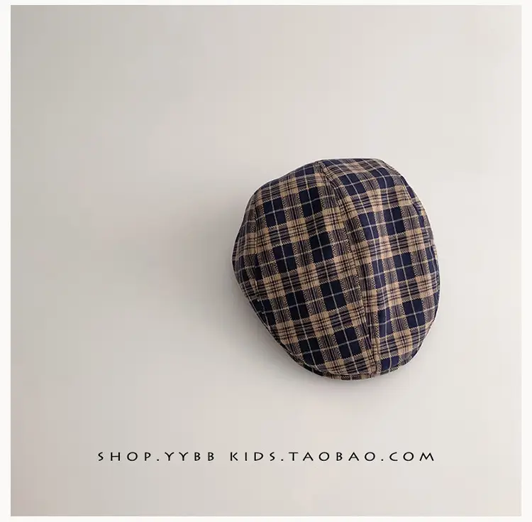 British Plaid Sunshade Hat for Kids Autumn Winter Windproof — feature 17