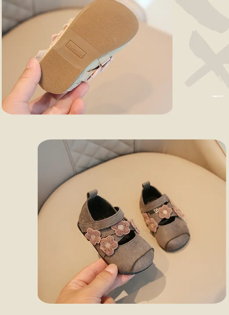Girls Princess Shoes Leather Elegant Small Non-Slip Soft Sole — feature 14