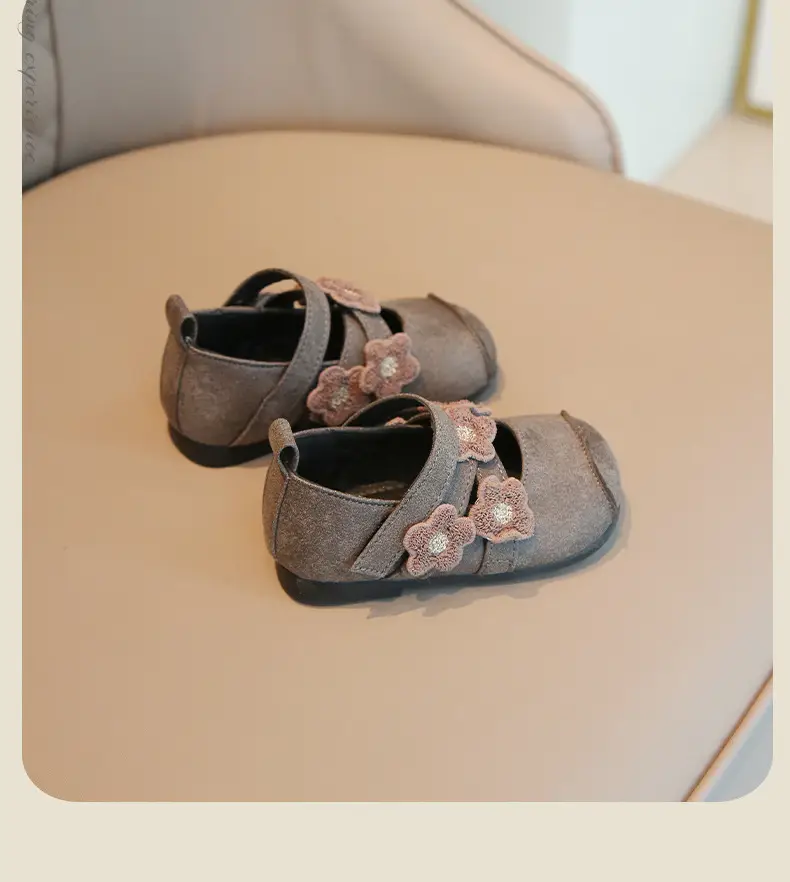 Girls Princess Shoes Leather Elegant Small Non-Slip Soft Sole — feature 16