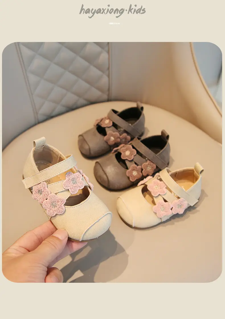 Girls Princess Shoes Leather Elegant Small Non-Slip Soft Sole — feature 17
