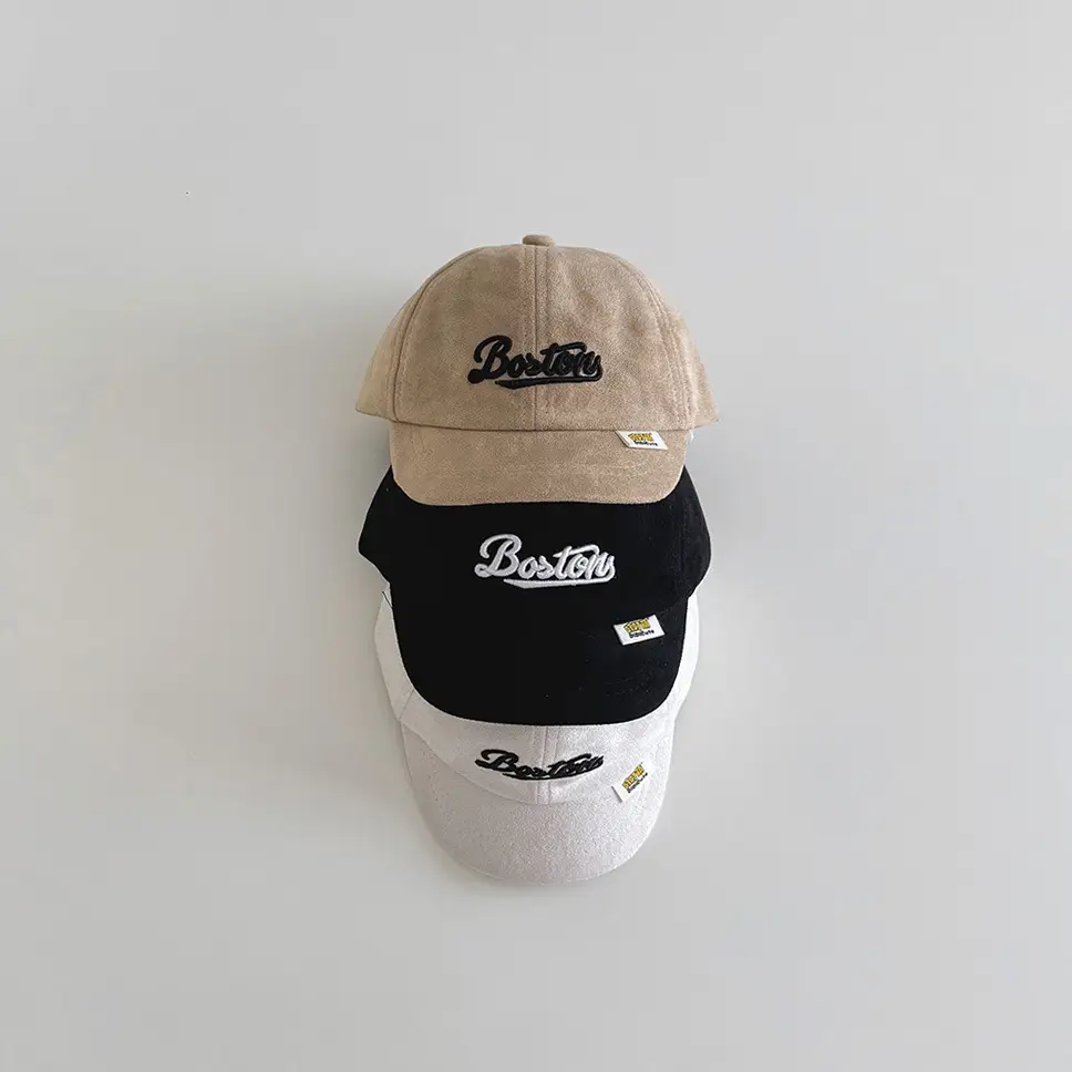 Beige Embroidered Baby Cap Winter Use