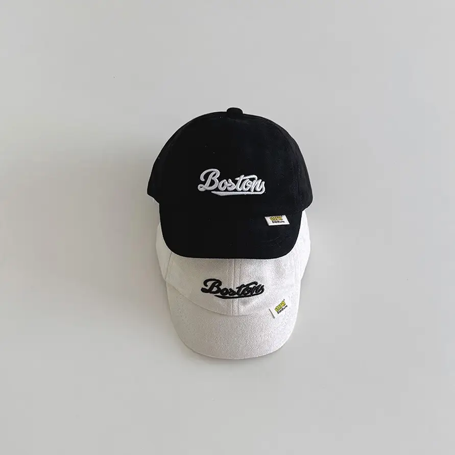 Beige Embroidered Baby Cap Winter Use