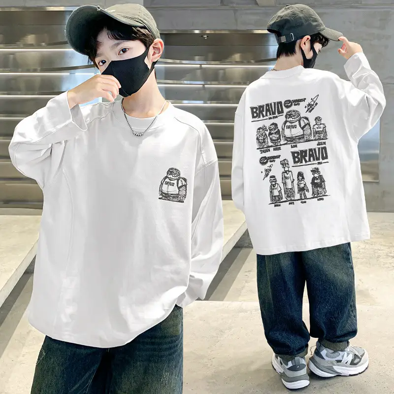Men's White Graphic Tee Set for Boys 2025 - Image 3