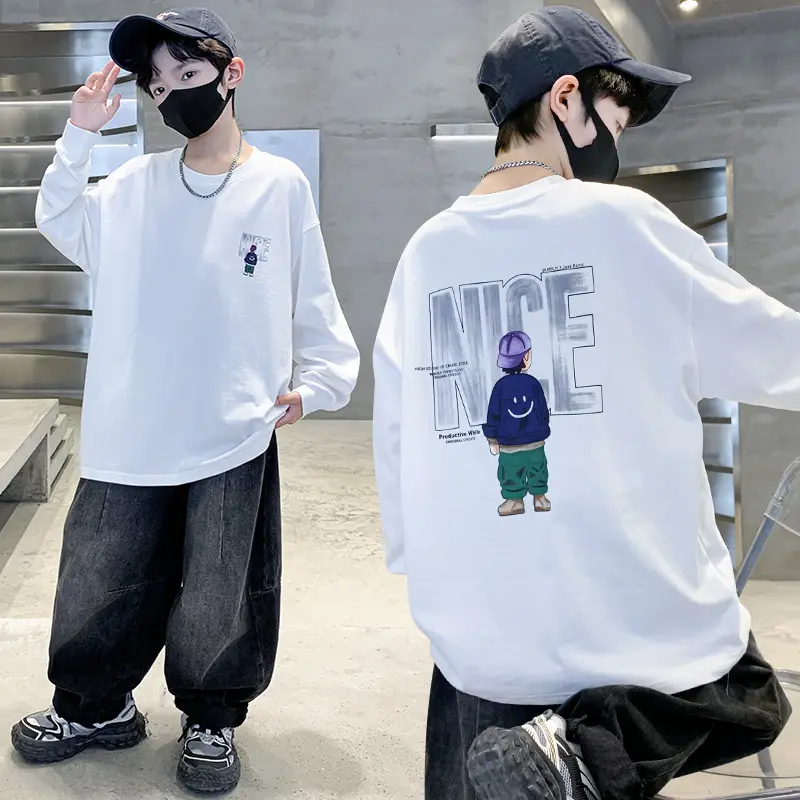 Men's White Graphic Tee Set for Boys 2025 - Image 5