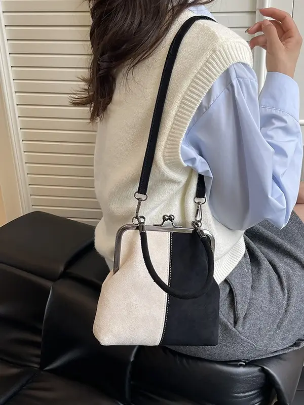 Retro Clip-On Phone Bag Women Brown Leather Commuter Shoulder Crossbody - Image 7