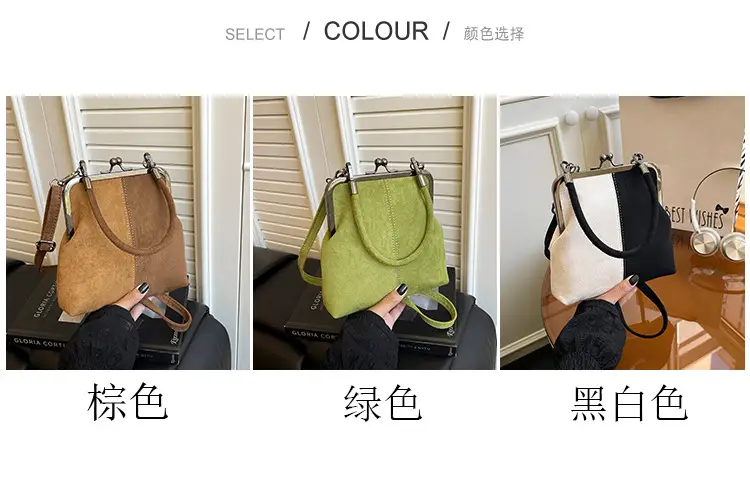 Retro Clip-On Phone Bag Women Brown Leather Commuter Shoulder Crossbody — feature 3