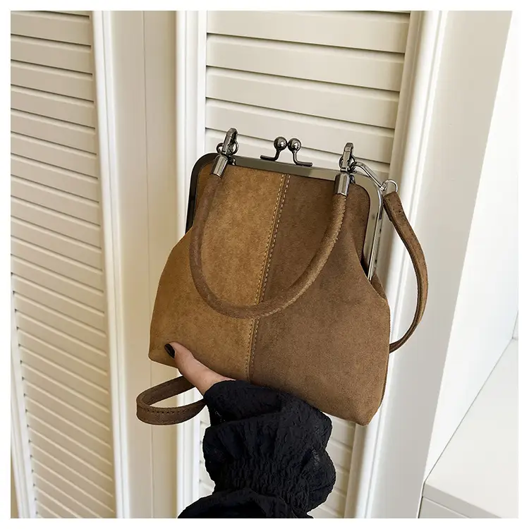 Retro Clip-On Phone Bag Women Brown Leather Commuter Shoulder Crossbody — feature 31