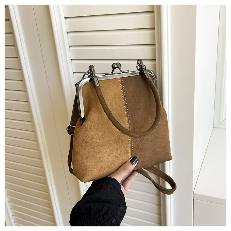 Retro Clip-On Phone Bag Women Brown Leather Commuter Shoulder Crossbody — feature 32