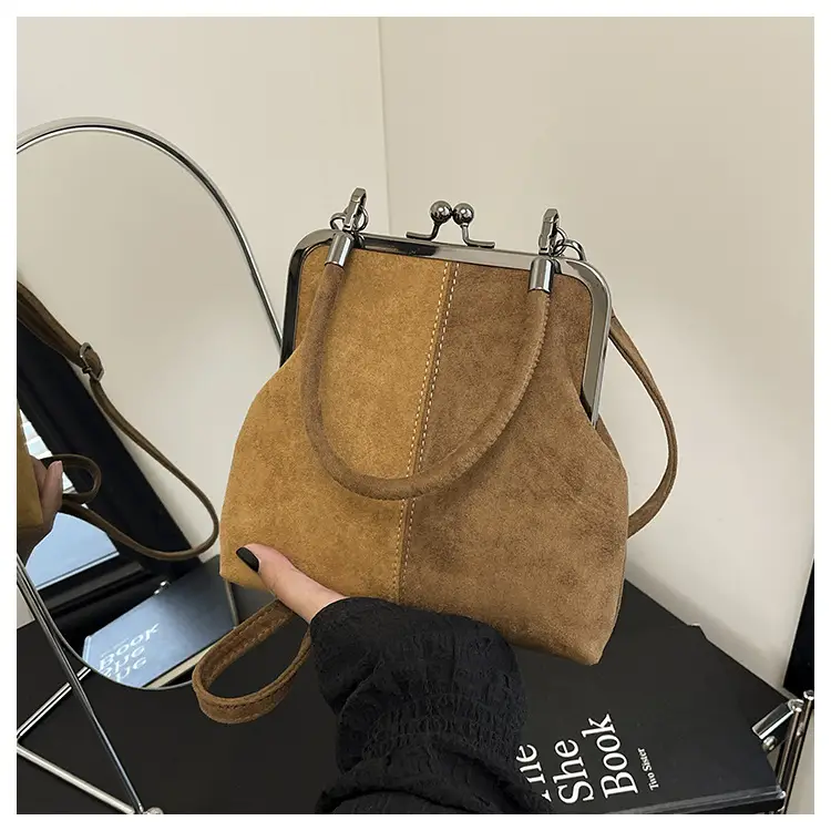 Retro Clip-On Phone Bag Women Brown Leather Commuter Shoulder Crossbody — feature 35