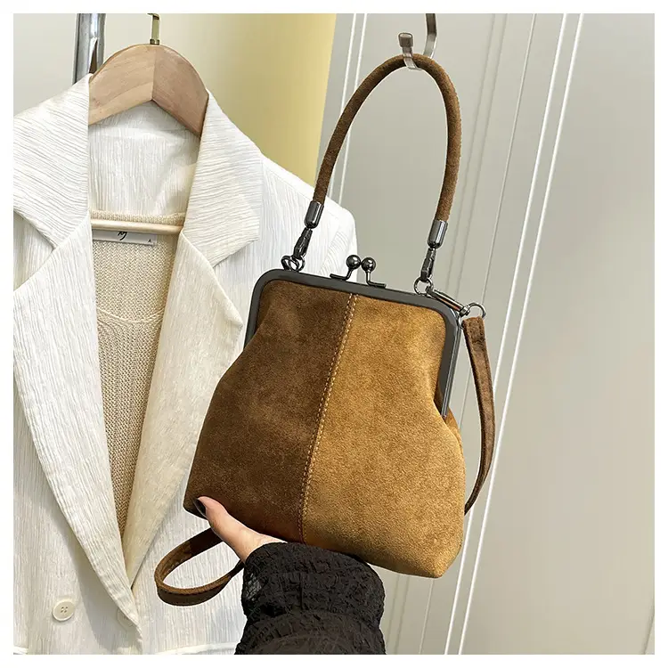 Retro Clip-On Phone Bag Women Brown Leather Commuter Shoulder Crossbody — feature 39