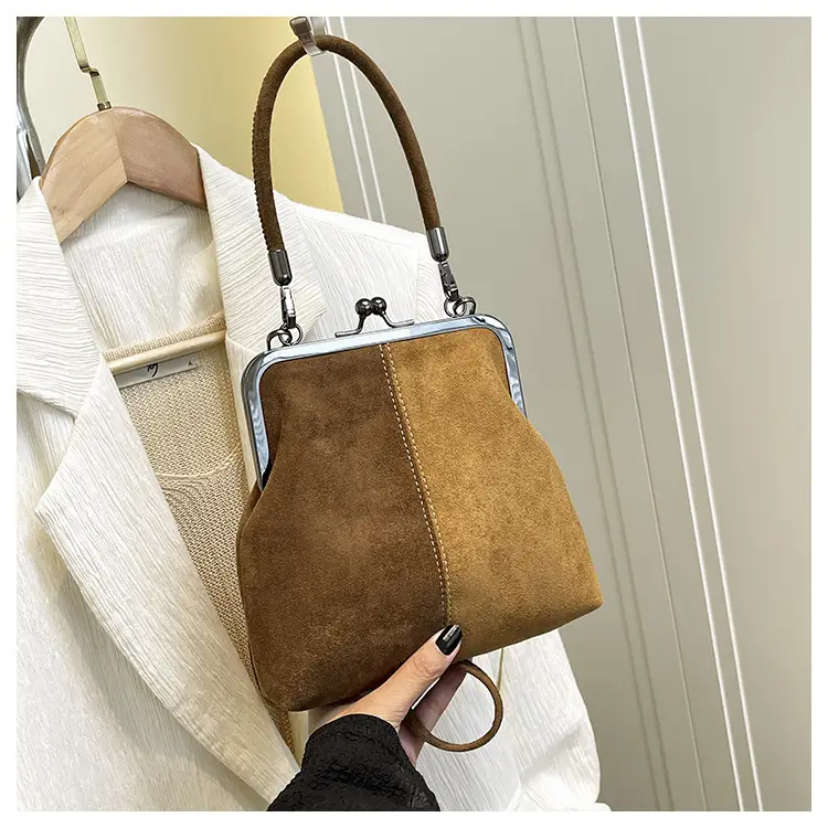 Retro Clip-On Phone Bag Women Brown Leather Commuter Shoulder Crossbody — feature 40