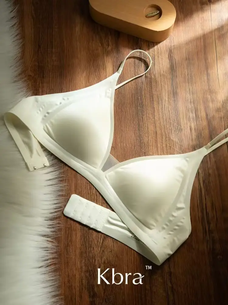 Japanese Milk-Style Deep V Small Chest Push-Up Bra for Women with Thin Straps, Triangle Cup Bra for Development Period — feature 20