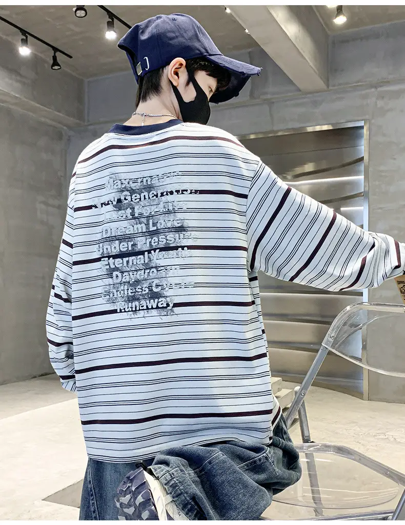 Boys Long Striped T-Shirt Spring Autumn 2025 — feature 10