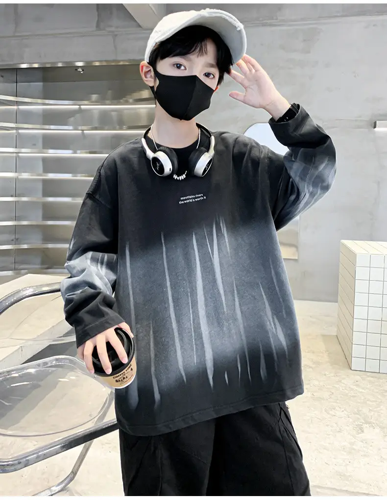 Boys Long Striped T-Shirt Spring Autumn 2025 — feature 14