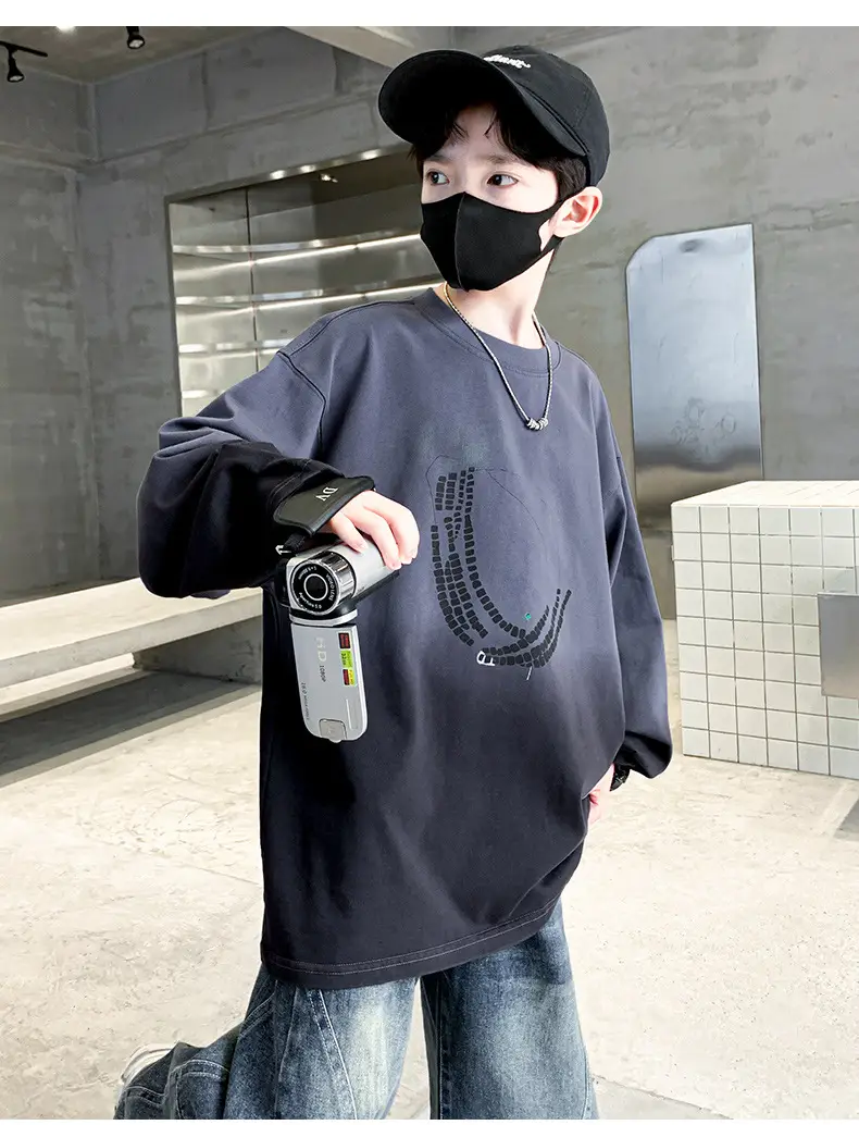 Boys Long Striped T-Shirt Spring Autumn 2025 — feature 22