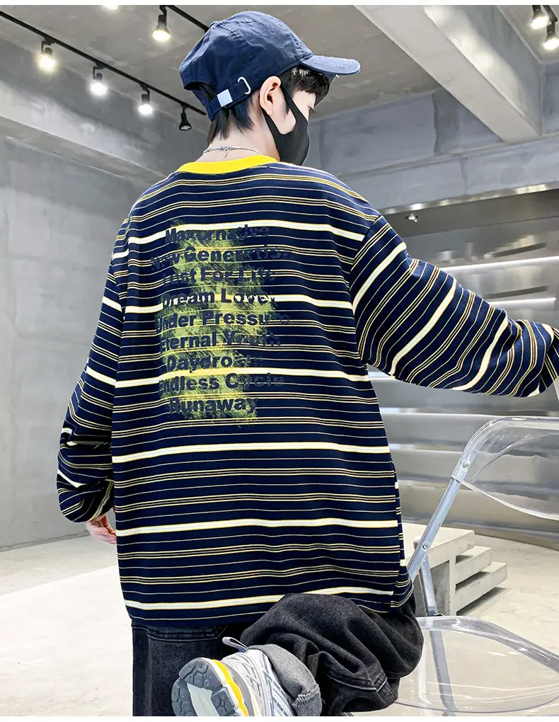 Boys Long Striped T-Shirt Spring Autumn 2025 — feature 6