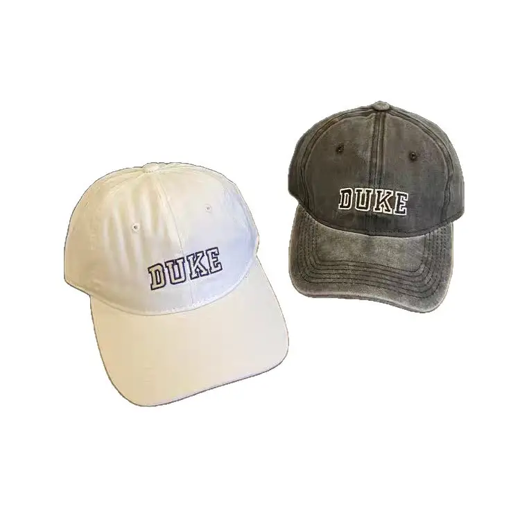 Washed Cotton Embroidered Duck Cap for Men Women Spring Summer Vintage Distressed - Image 11