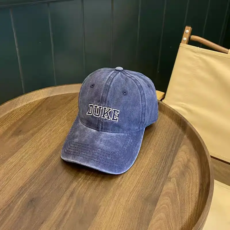 Washed Cotton Embroidered Duck Cap for Men Women Spring Summer Vintage Distressed - Image 4