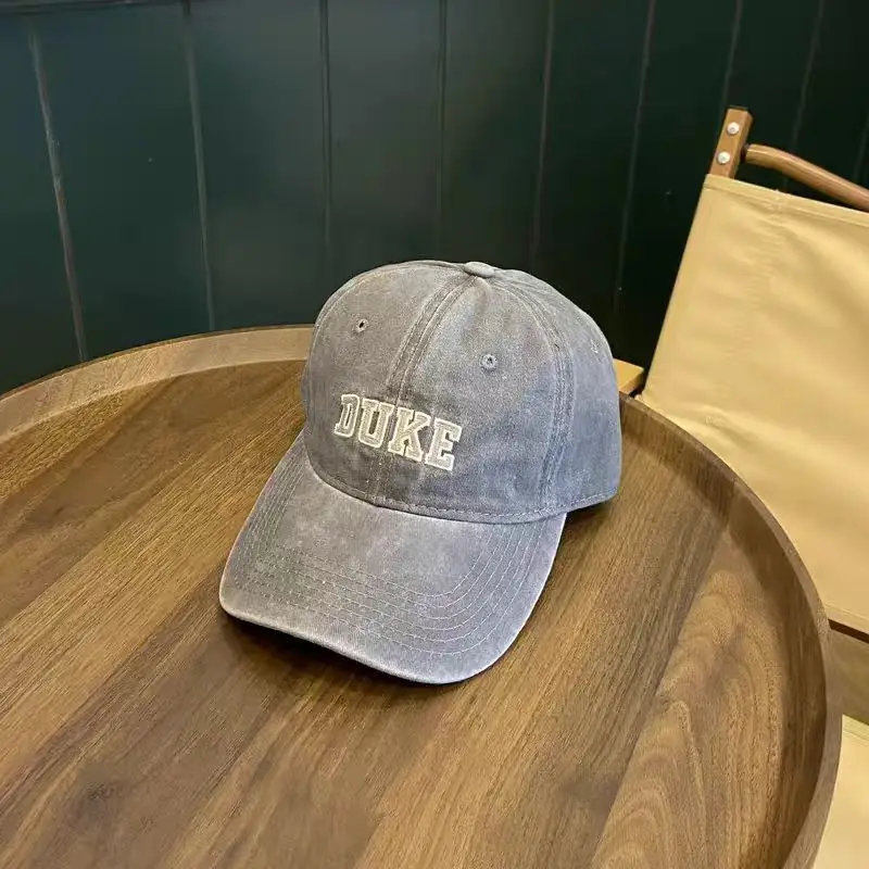 Washed Cotton Embroidered Duck Cap for Men Women Spring Summer Vintage Distressed - Image 5
