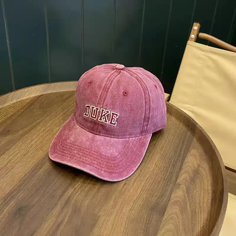 Washed Cotton Embroidered Duck Cap for Men Women Spring Summer Vintage Distressed - Image 6