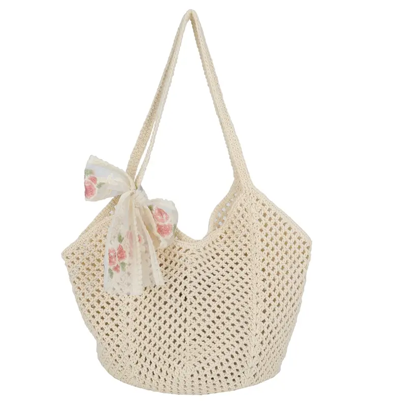 Red Ribbon Woven Shoulder Bag for Women 2025 - Image 35
